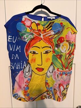 Art to Wear Isabelle Tuchband pour Monoprix Bold Multicolor Women's Blouse